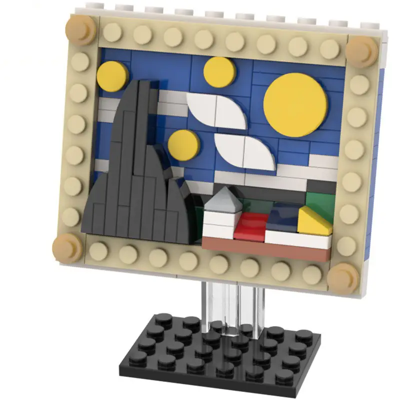 Assembling Building Blocks World-famous Painting Mini Version