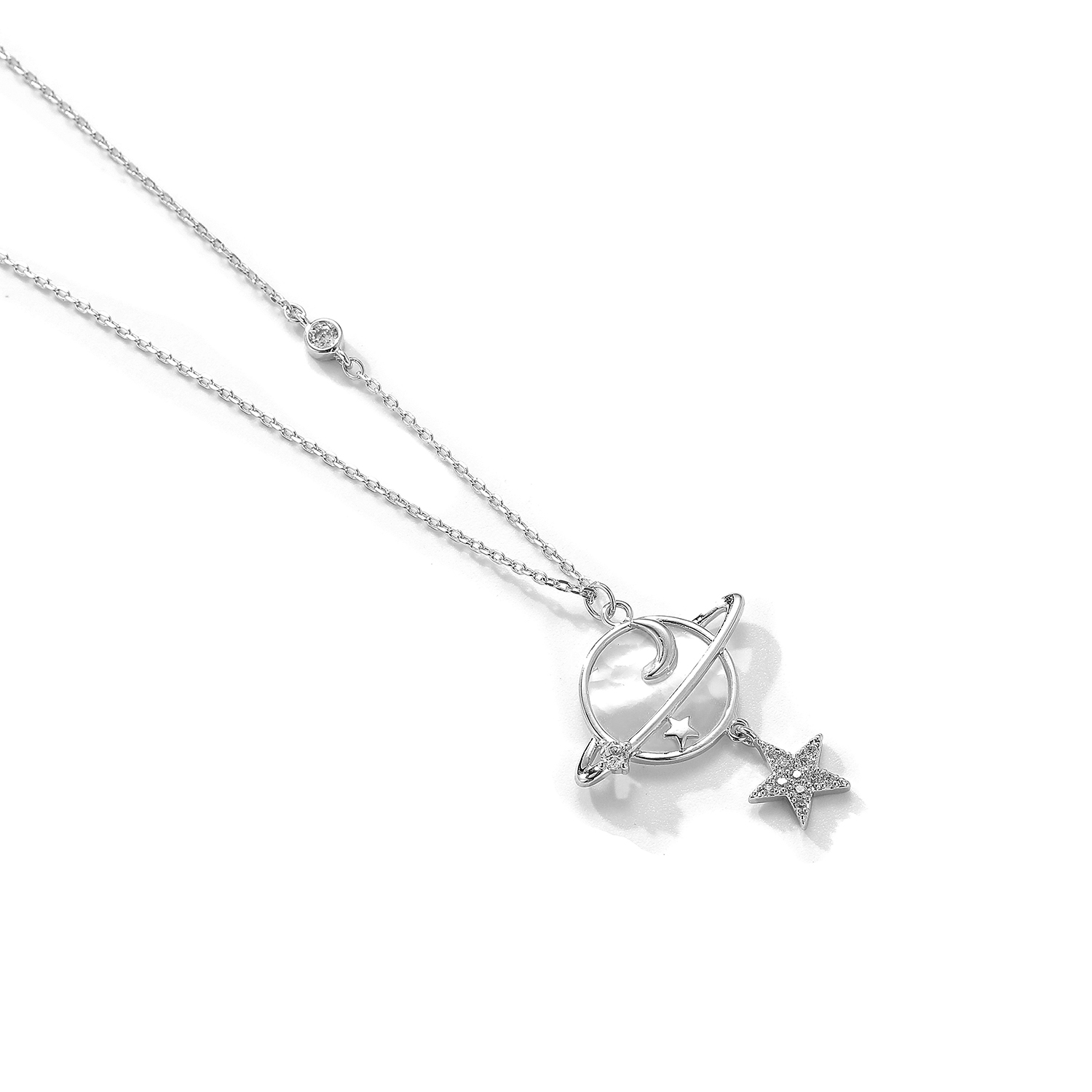 Title 5, Planet Pendant Clavicle Chain Shell Star Moon O...