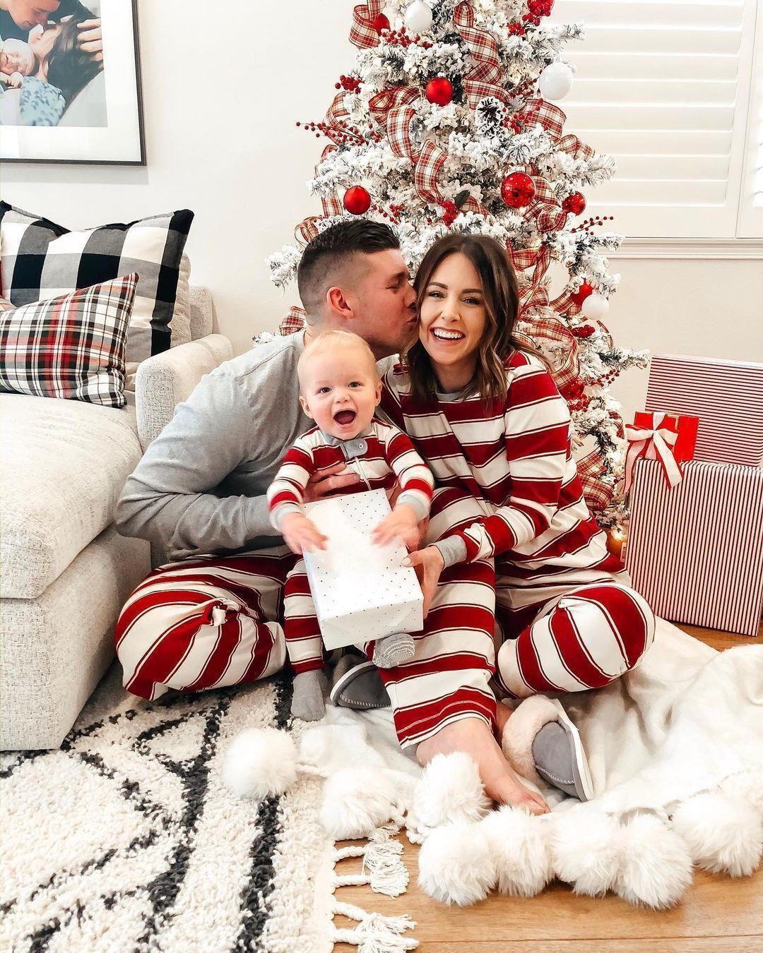 Parent-child Striped Christmas Family Set — foto 6