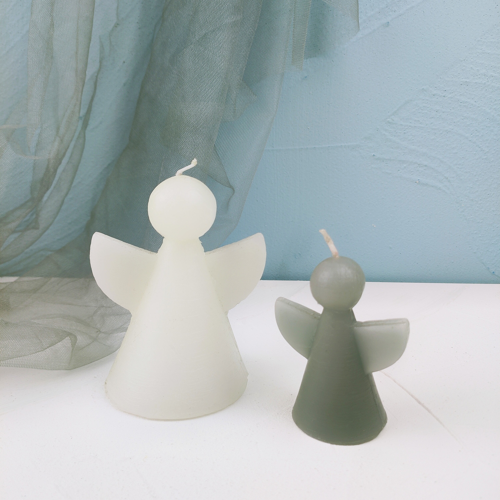 Handmade Angel Acrylic Plastic Candle Mold Two-flap Mold DIY Simple Mold - 5