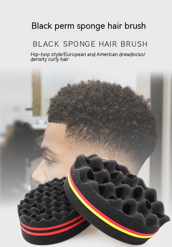 Black Curly Hair Oval Memory Spong Mop