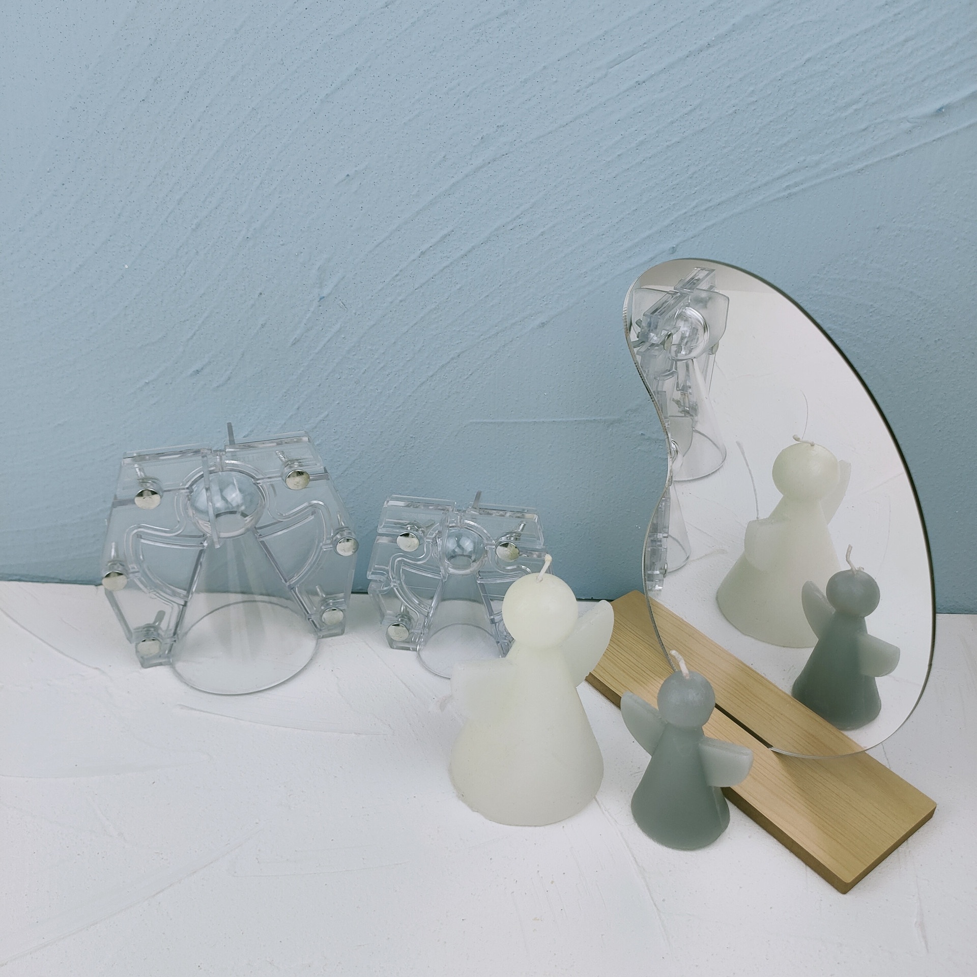 Handmade Angel Acrylic Plastic Candle Mold Two-flap Mold DIY Simple Mold - 11