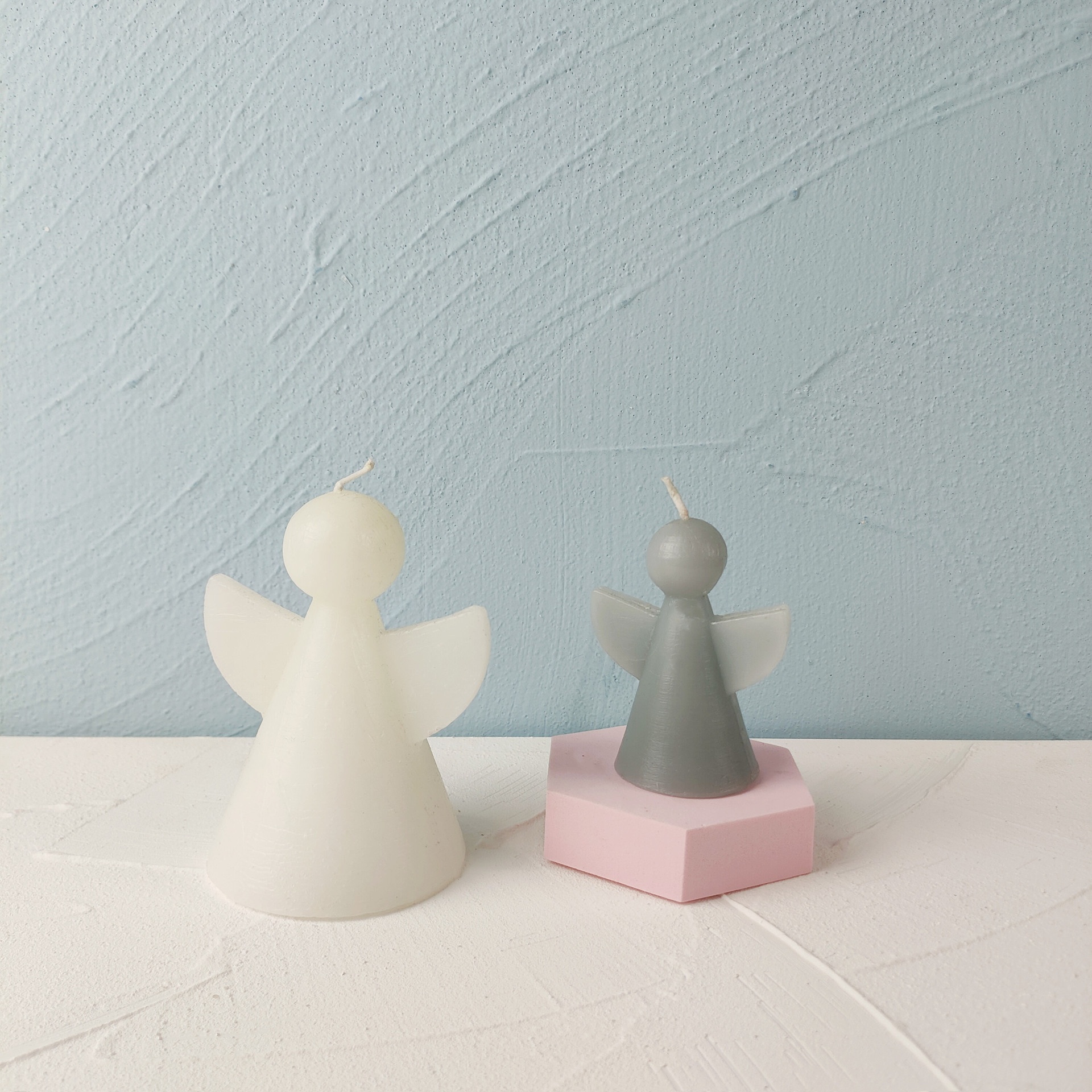 Handmade Angel Acrylic Plastic Candle Mold Two-flap Mold DIY Simple Mold - 14