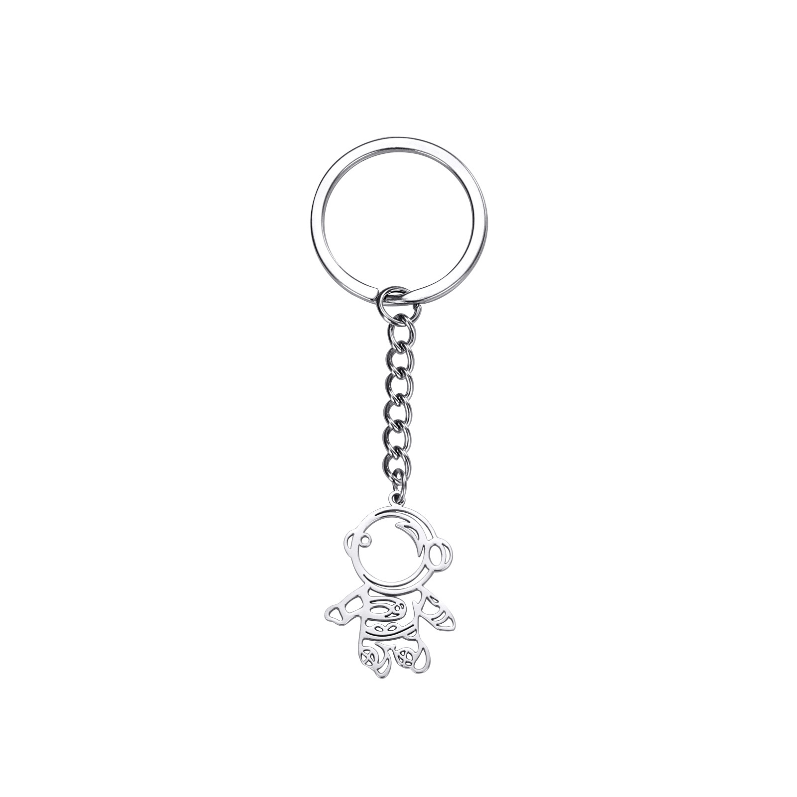 Spaceman Pendant Stainless Steel Key Ring