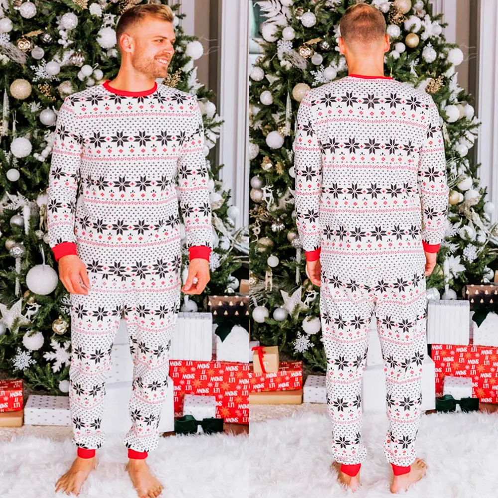 Polyester Black And White Contrast Color Christmas