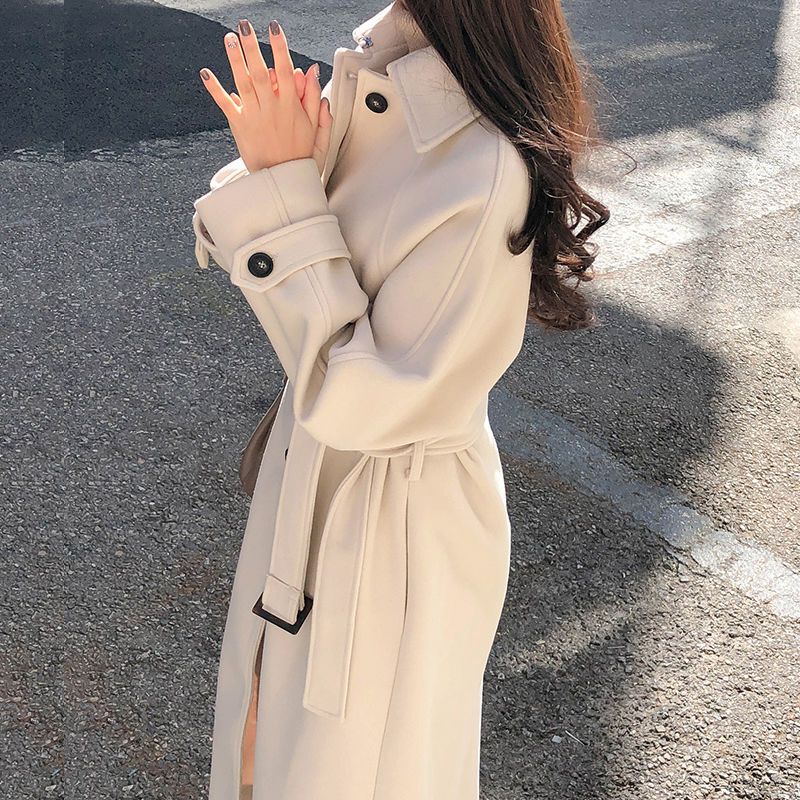 Title 2, Mid-length Loose Slim Fit Woolen Coat Women