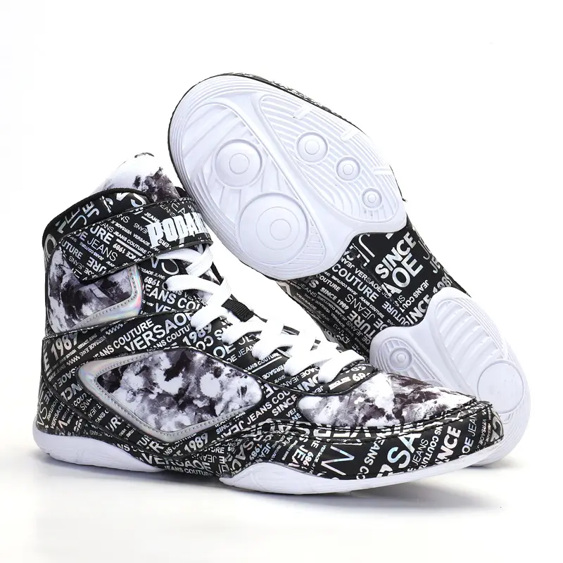 Men's Sneaker High-top Boxing Shoe Fashion Graffiti