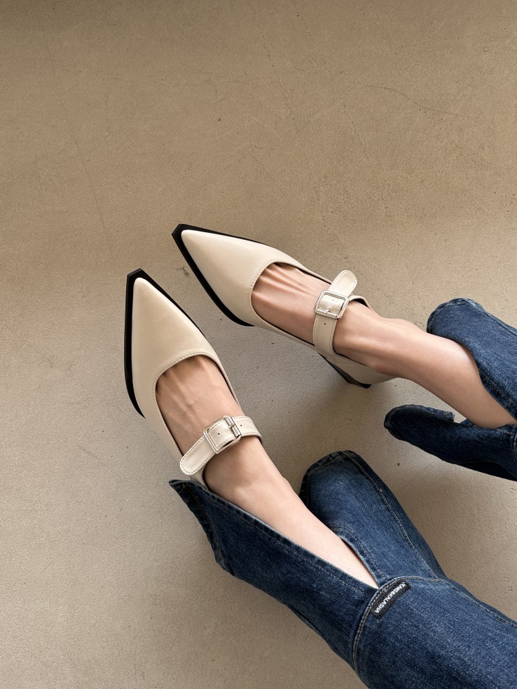 Women's Fashion Pointed Toe Classic Style Mary Jane Shoes