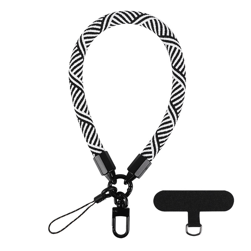 Mobile Phone Short Polyester Rope Anti-theft Wrist Strap Keychain