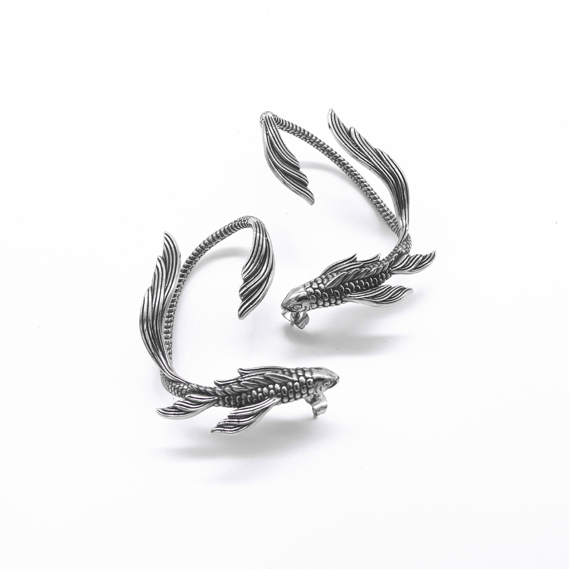 Title 3, Stainless Steel Koi Single Ear Clip for earring...