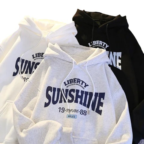 Hooded Sweater Cartoon Print Loose