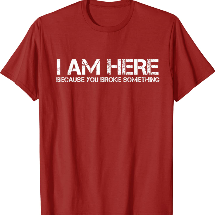 Title 2, Camiseta Casual com Gola Redonda "I Am Here Bec...