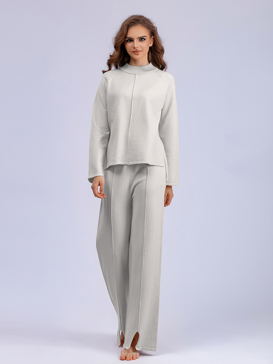 Knitted Pullover and Wide-Leg Trouser Set, picture 7 of 10