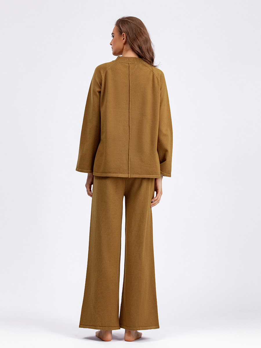 Knitted Pullover and Wide-Leg Trouser Set, picture 3 of 10