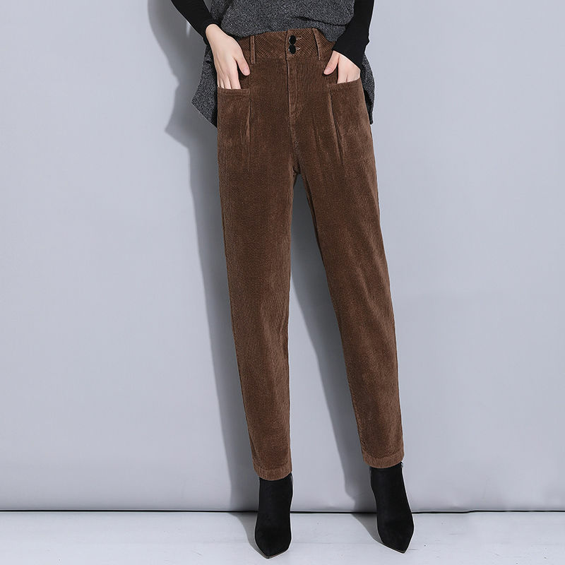 Title 3, Loose Straight Tube Thickened Corduroy Pants Fo...