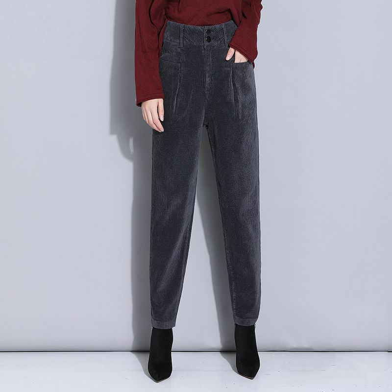 Title 5, Loose Straight Tube Thickened Corduroy Pants Fo...