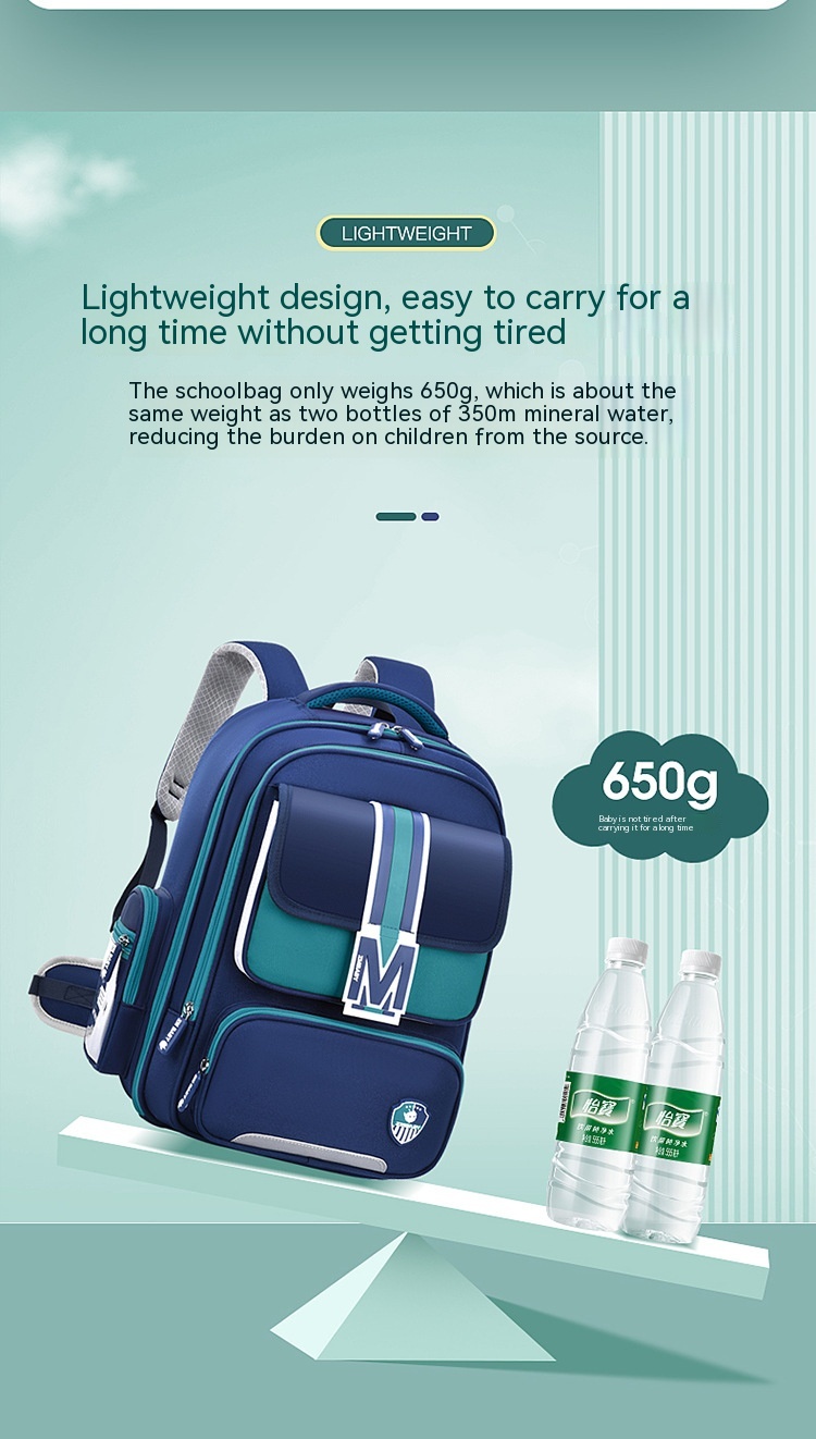 Baby Burden Relief Spine Protection Primary School Student Schoolbag Large Capacity Lightweight Children Backpack — foto 5