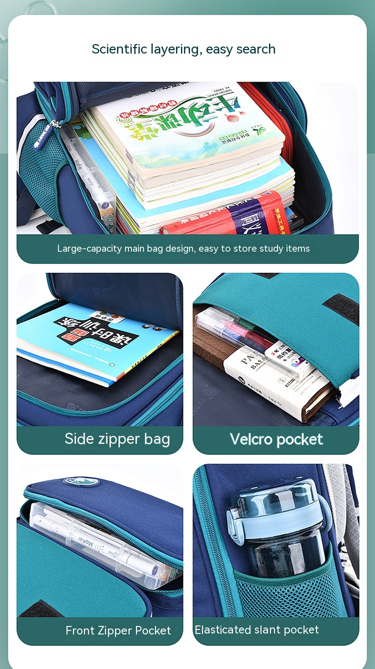 Baby Burden Relief Spine Protection Primary School Student Schoolbag Large Capacity Lightweight Children Backpack — foto 25