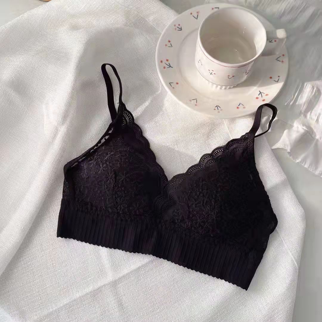 Title 2, French Style Nude Feel Lace Triangle Cup Underw...