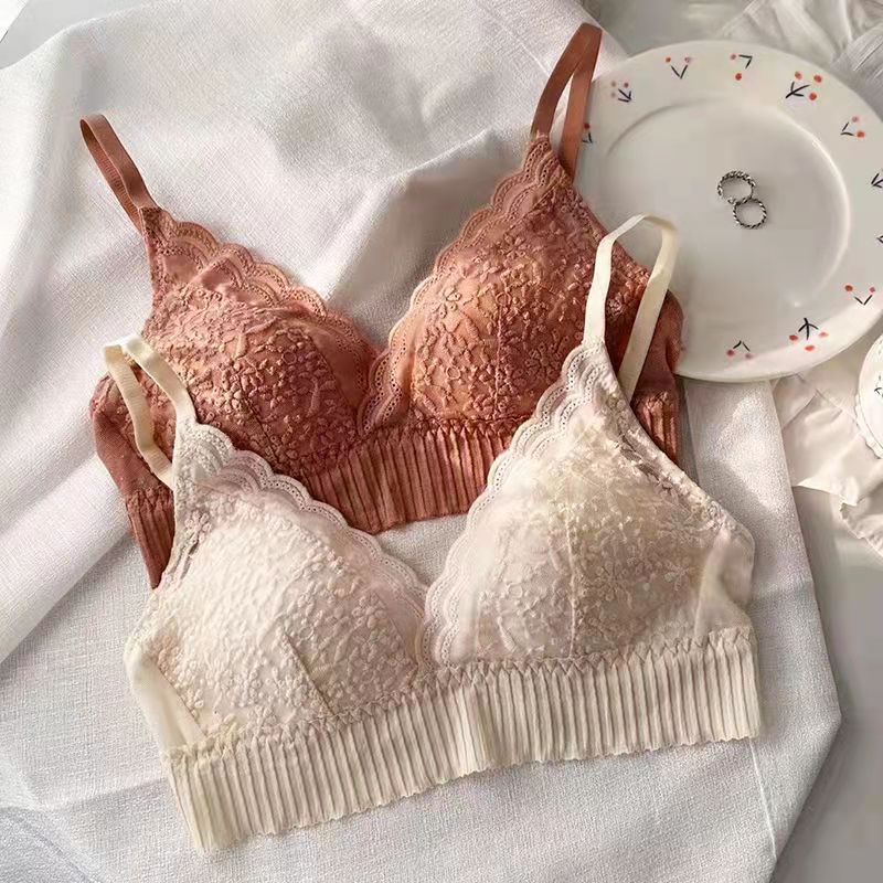 Title 8, French Style Nude Feel Lace Triangle Cup Underw...