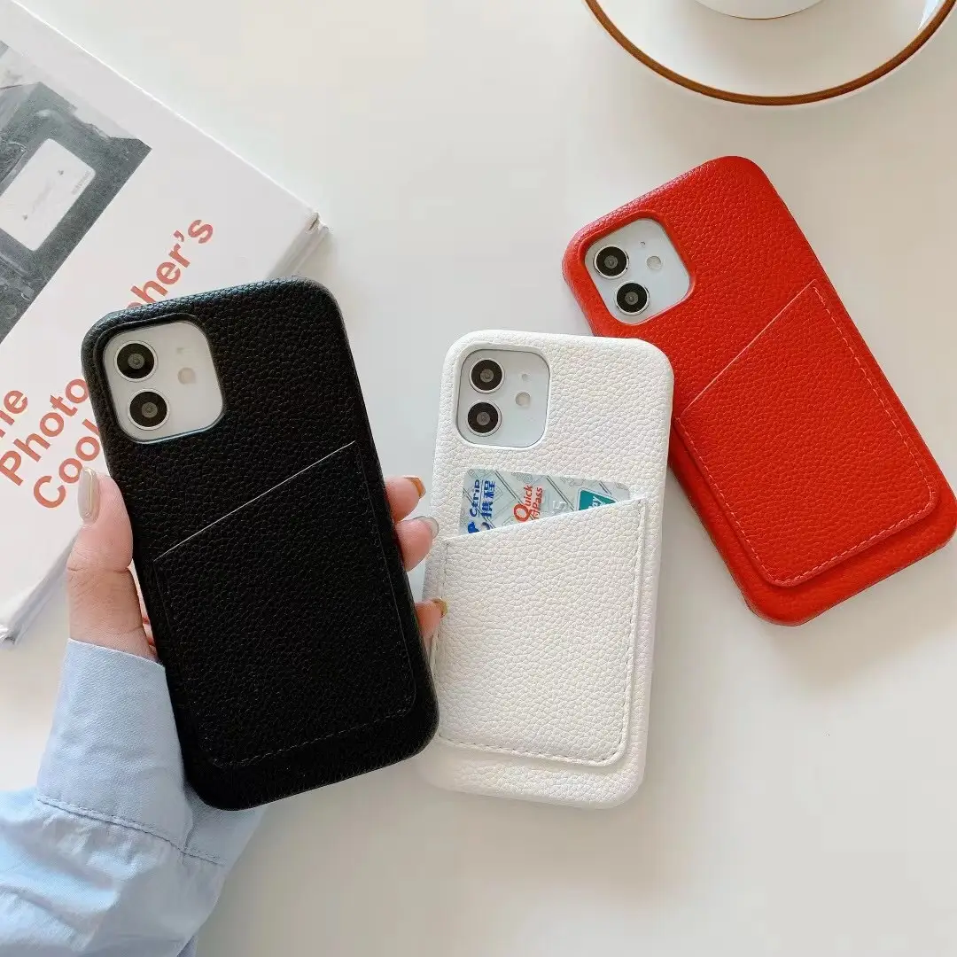 Suitable For 1413 Pro Max Phone Case Card Insert Leather Cover Litchi Pattern