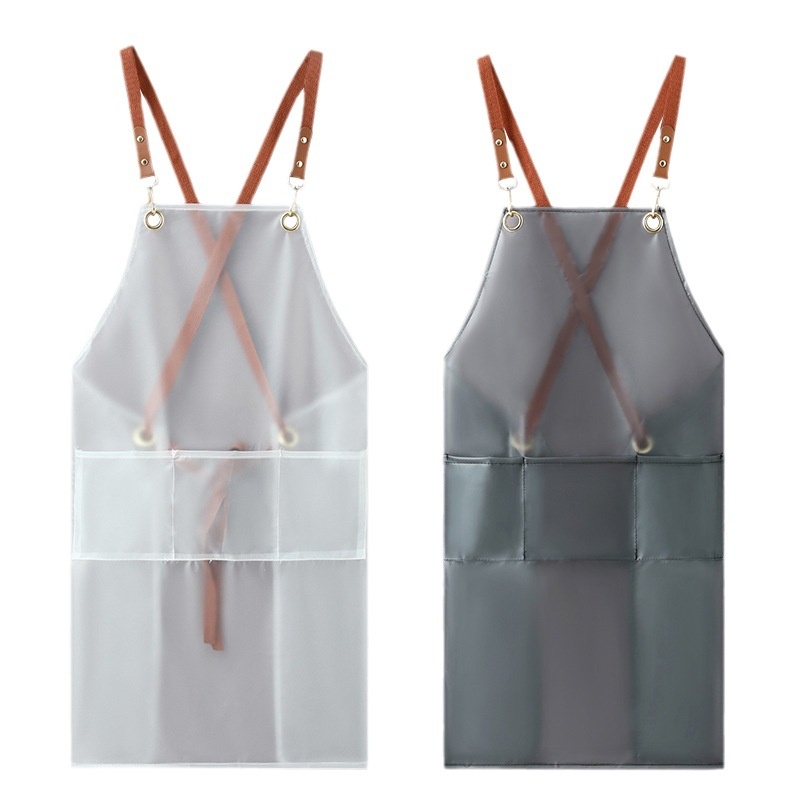 Title 4, Apron Waterproof Oil-proof Thickening Korean Pu...