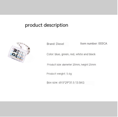 Portable Plastic Round Cigar Cutter Keychain - Image 2