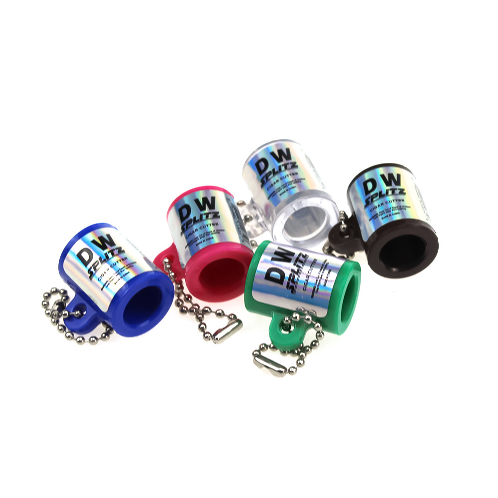Portable Plastic Round Cigar Cutter Keychain - Image 14