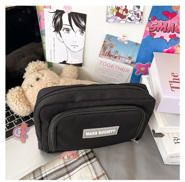 Simple Girl Student Large Capacity Pencil Case — foto 8