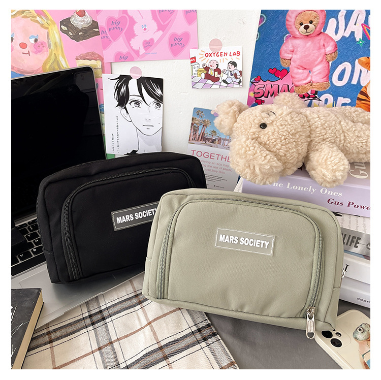 Simple Girl Student Large Capacity Pencil Case — foto 4