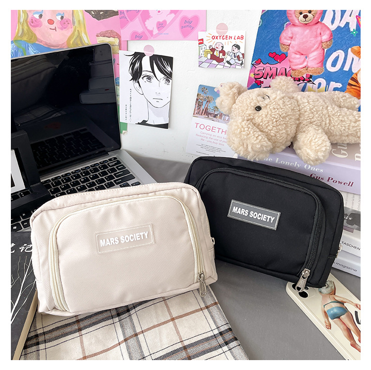 Simple Girl Student Large Capacity Pencil Case — foto 2