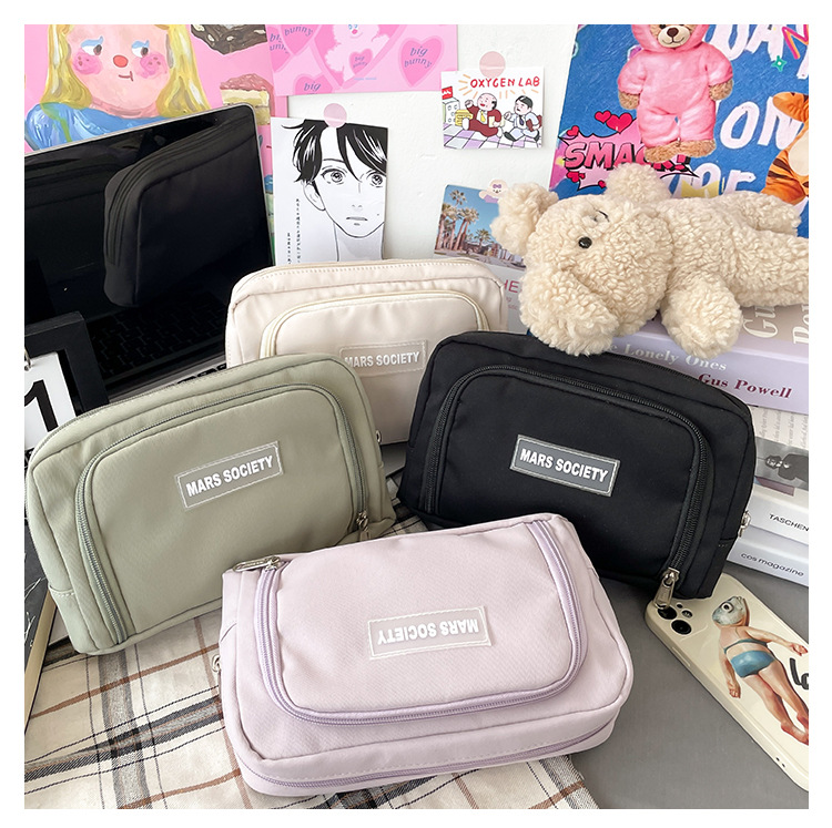 Simple Girl Student Large Capacity Pencil Case — foto 5