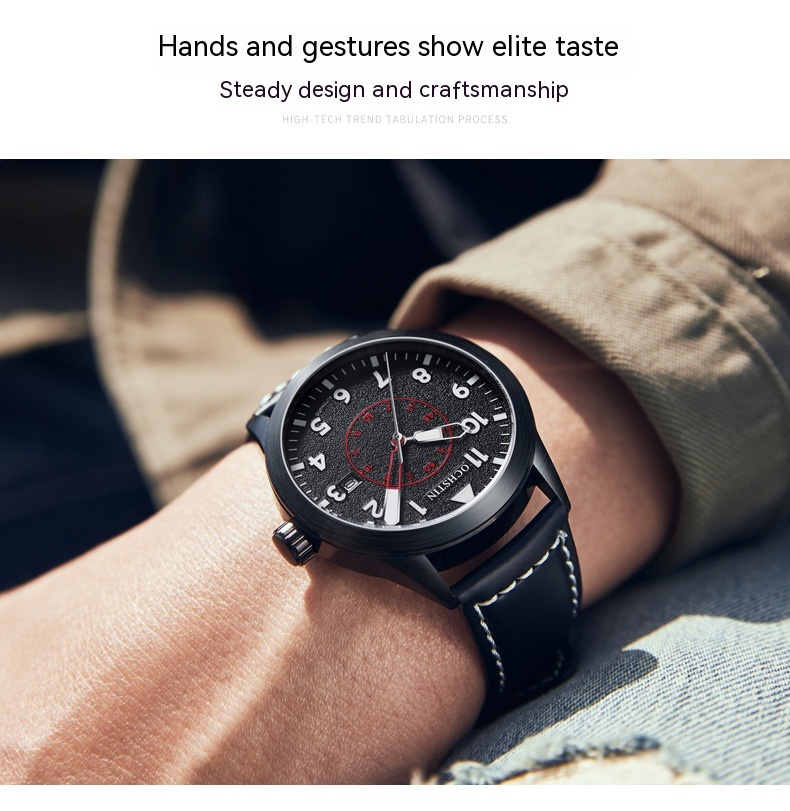 Metal Automatic Mechanical Leather Waterproof Men's Fashion Luminous Watch