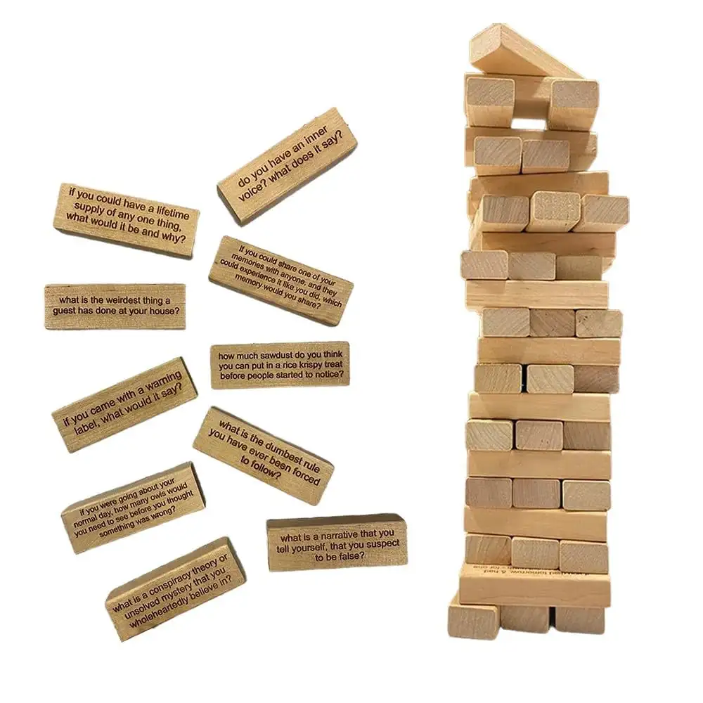 Building Blocks Icebreaker Couple Oath Wood Stacking