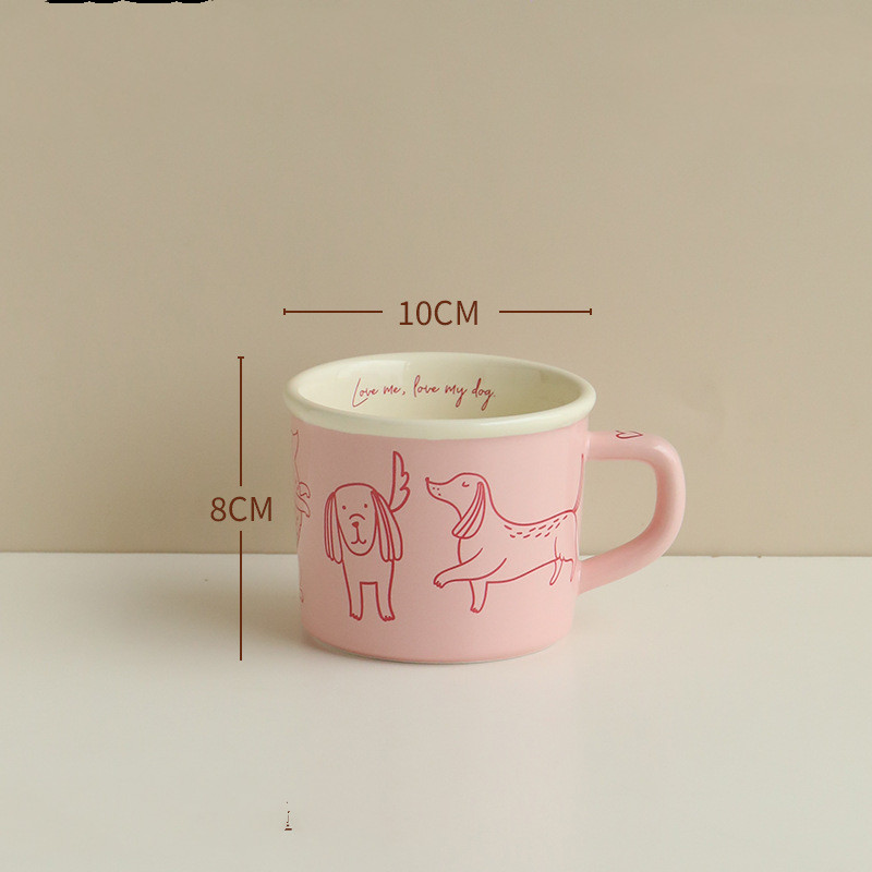 Title 6, Cute Mug Design Water Cup With Handle for House...