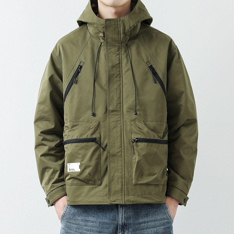 Autumn New Men's Hoodie Workwear Jacket Coat