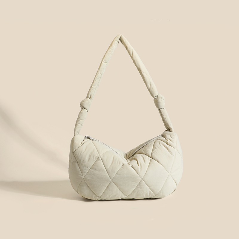 Down Cotton Dumpling Bag Shoulder Crossbody Rhombus Underarm Bag — foto 20
