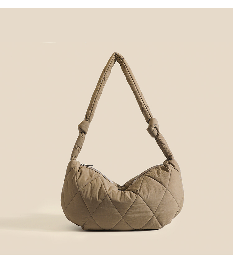 Down Cotton Dumpling Bag Shoulder Crossbody Rhombus Underarm Bag — foto 18