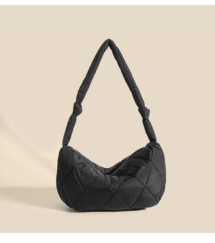 Down Cotton Dumpling Bag Shoulder Crossbody Rhombus Underarm Bag — foto 13