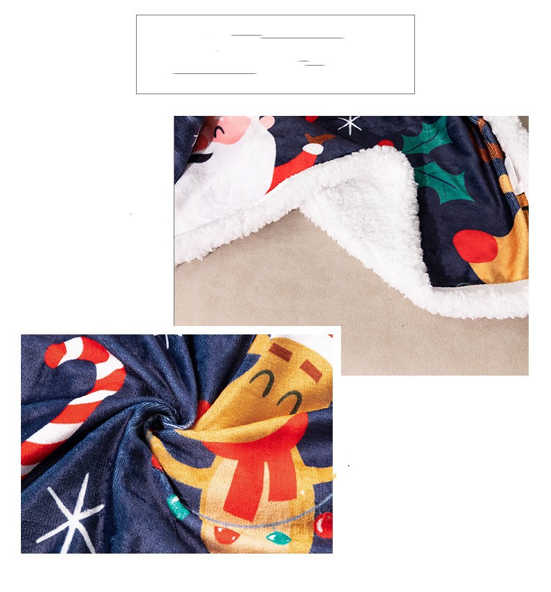 1722071834091982848 - Flannel Christmas Blanket Double Layer