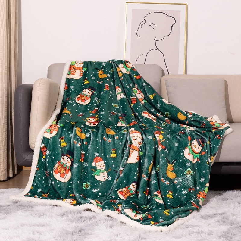 1722071834582716416 - Flannel Christmas Blanket Double Layer