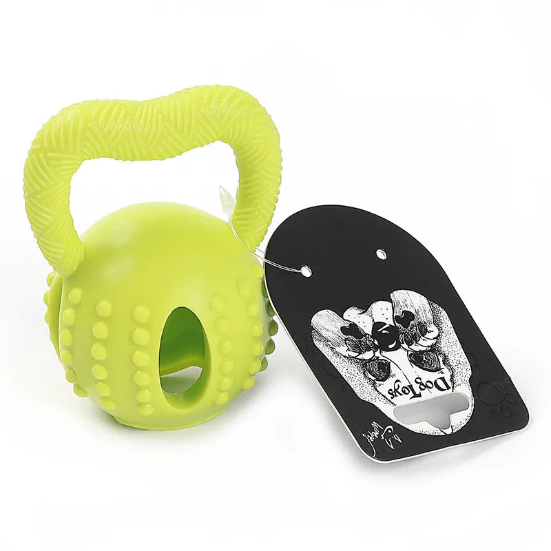Square Pull Global Bite-resistant Molar Cleaning Cheese Ball Interactive Educational Pet Toy - Green
