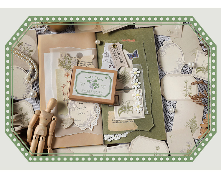 Infeelme Note Paper Gentle Freehand Series INS Border Notebook Material Decoration Stickers