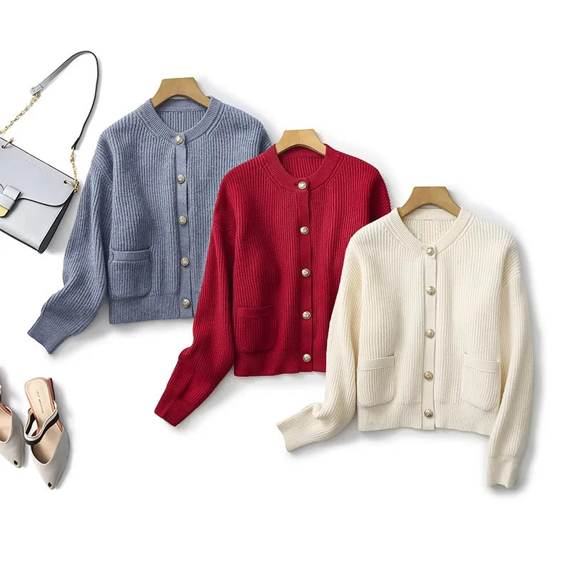 Women's Classic Style Soft Nuo Cardigan Short Coat