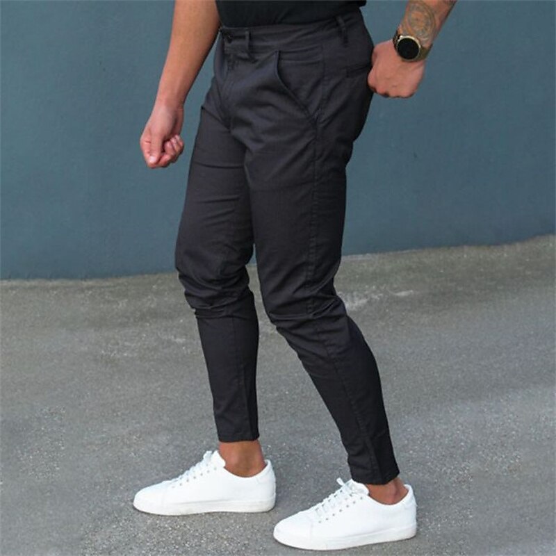 Title 5, Calças Slim Fit com Zíper Estilo Europeu e Amer...