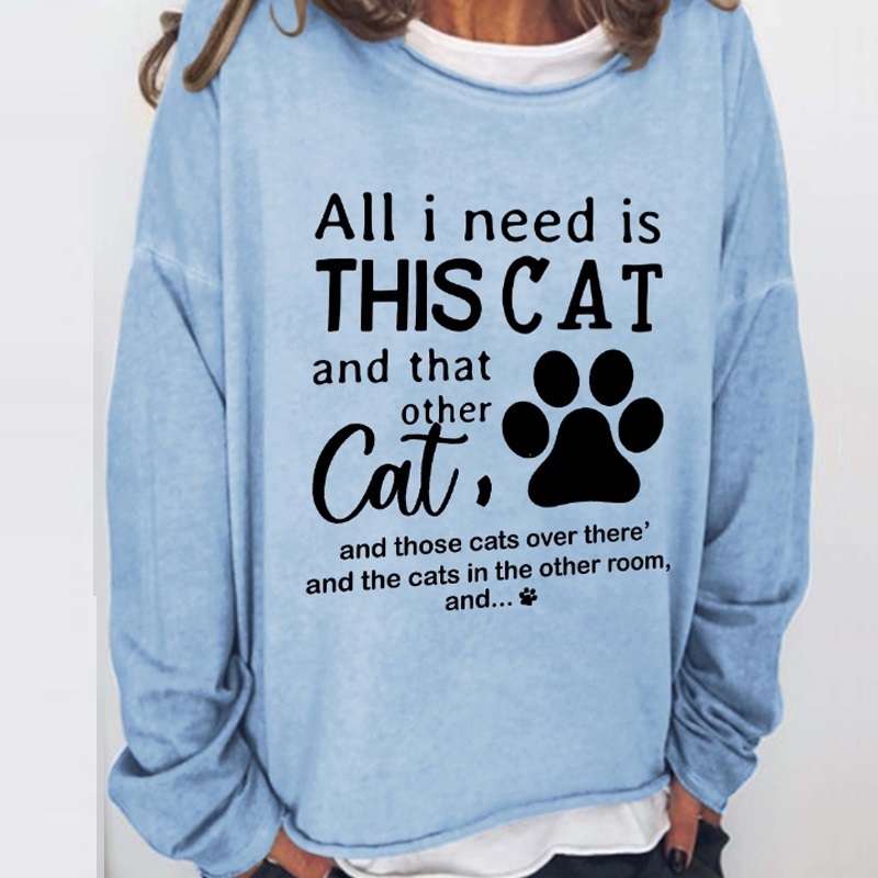 Round-neck Shirt Sweater Women's Hooded Letter Printing