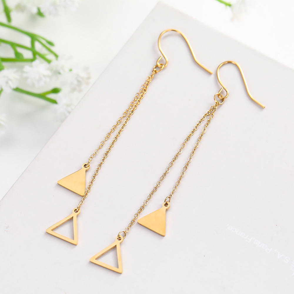 Title 1, Simple Geometric Solid Hollow Double Triangle T...