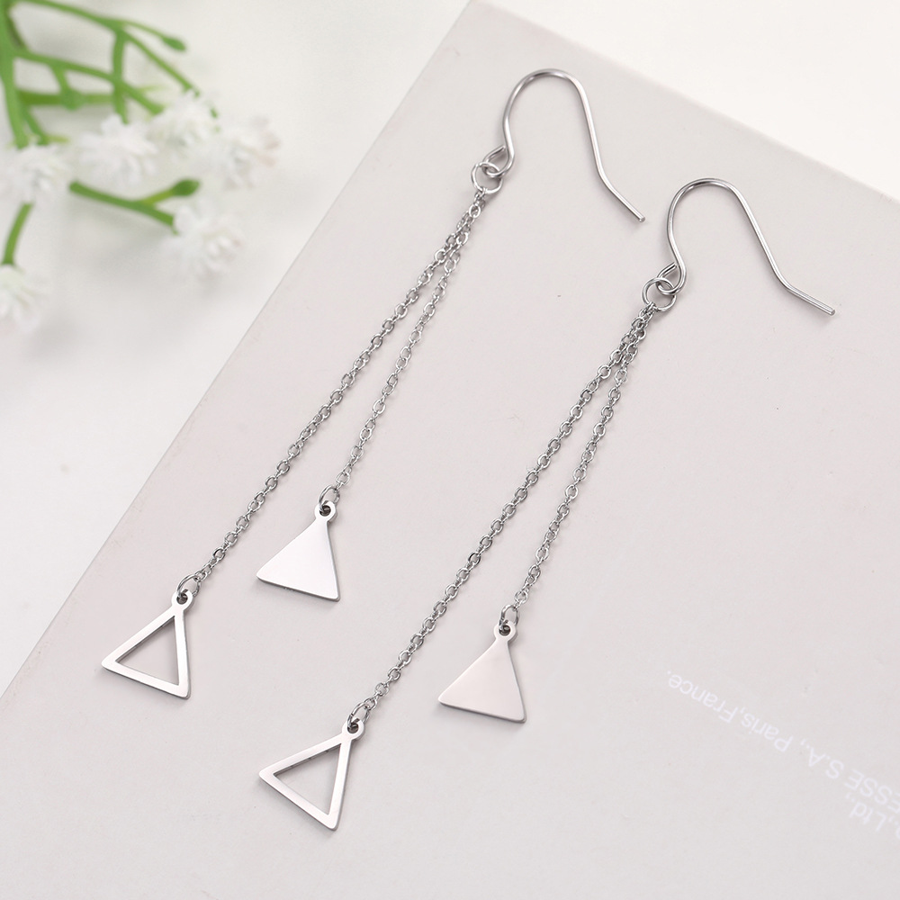 Title 4, Simple Geometric Solid Hollow Double Triangle T...