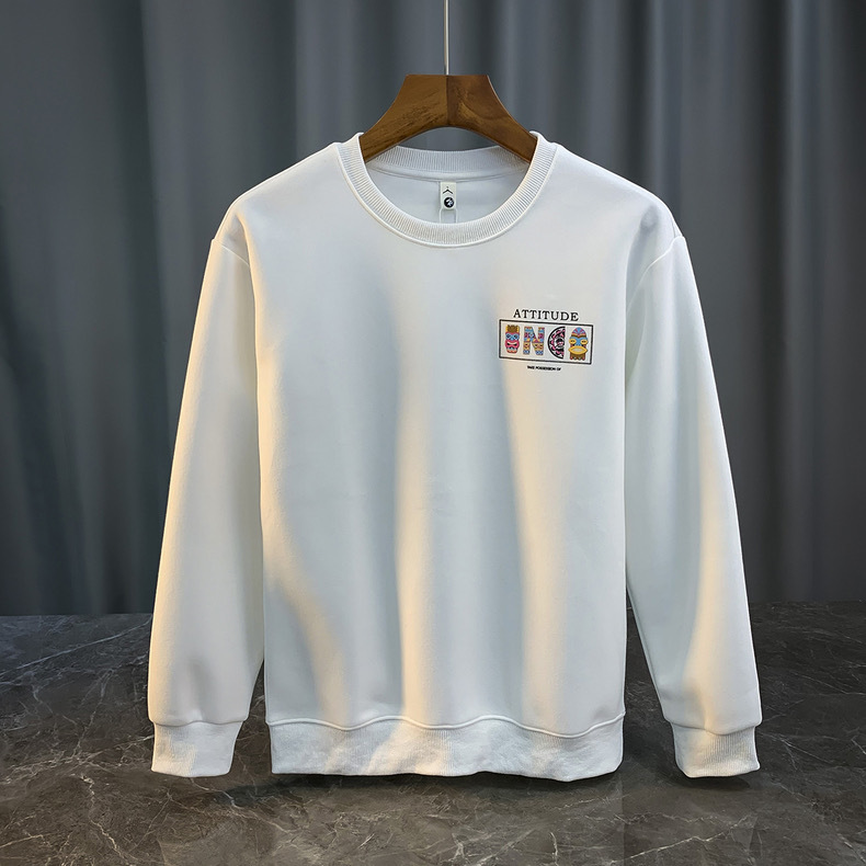 Printing Stylish Stylish Loose Round Neck Top Couple Ins Outer Wear Men