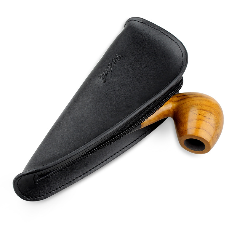 Single Handmade Cowhide Ebony Travel Portable Leather Pouch - Image 16